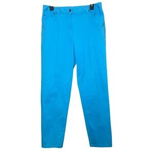 Ruby Rd Favorites Women's Blue Cotton Spandex Straight Leg Pants‎ Size 10